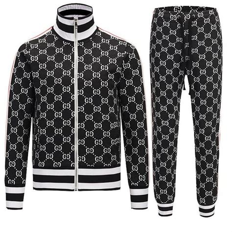 black gucci tracksuit mens|expensive tracksuits for men.